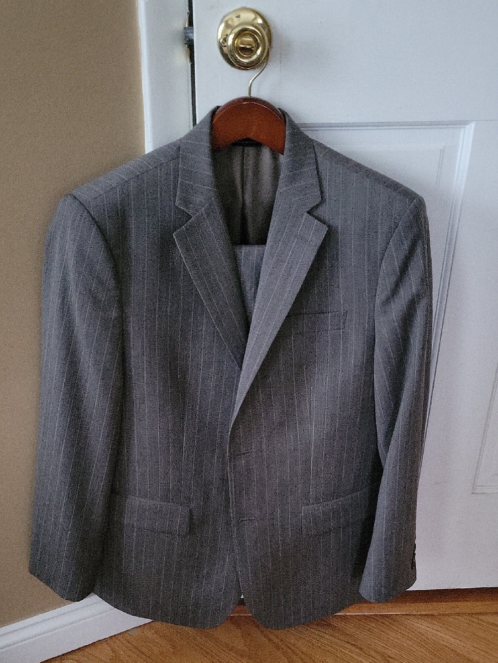 Banana Republic Gray Pinstripe 40S Suit